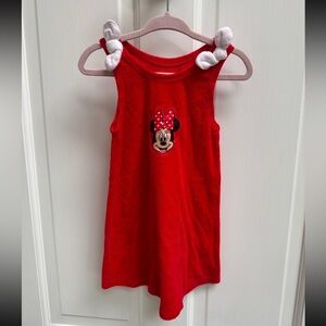 Disney Minnie Mouse 18M Red & White Terry Cloth Swimsuit Bathingsuit Cover Up